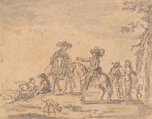 Rencontre de deux cavaliers - Joseph Parrocel