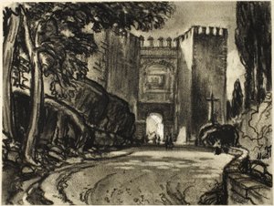 Une porte de Ségovie - Joseph Pennell