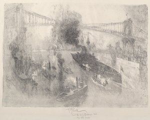 Cuirassé rentrant à la maison - Joseph Pennell