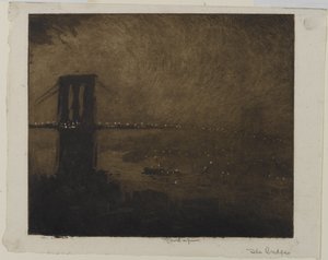Pont de Brooklyn la nuit, 1922