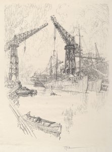 Construction de destroyers - Joseph Pennell