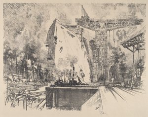 Construction du Bismarck, Hambourg, 1914