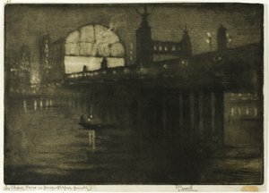 Charing Cross la nuit - Joseph Pennell