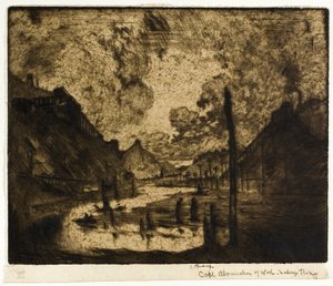 Charbon - Abomination du travail, rivière Mahanoy - Joseph Pennell