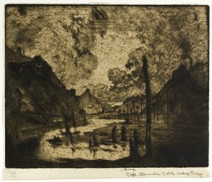 Charbon - Abomination du travail, rivière Mahanoy - Joseph Pennell