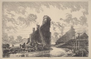Broyeur de charbon sur la rivière - Joseph Pennell