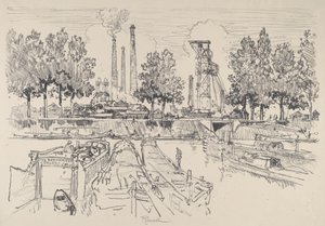 Mines de charbon, Monceau, France - Joseph Pennell
