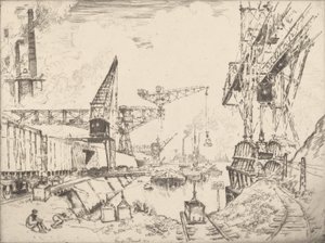 Grues à Duisburg - Joseph Pennell