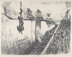 Heure du dîner, écluse de Gatun, 1912