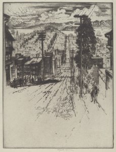 Descente et montée des collines vers la baie, San Francisco
