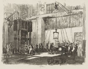 Travail de guerre anglais : Embouteillage du gros obus - Joseph Pennell