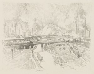 Travail de guerre anglais : Ville de munitions - Joseph Pennell