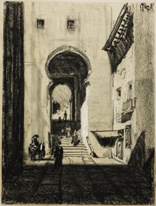Entrée de Zocodover, Tolède - Joseph Pennell