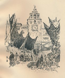 Marché aux fleurs, Venise, fin 19e-début 20e siècle, 1925