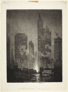 Depuis le ferry de Cortland Street - Joseph Pennell
