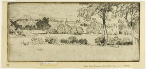 Hampton Court, le Long Palais - Joseph Pennell