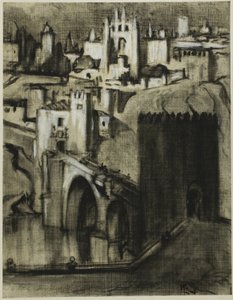 Des allées de palais en terrasses autour de la pente, Tolède