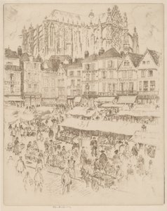 La Place, Beauvais - Joseph Pennell
