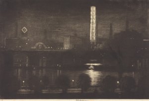 Nuit londonienne, whisky et thé - Joseph Pennell