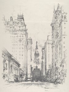 Vue de Broad Street depuis Spruce Street - Joseph Pennell