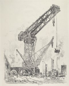 Fabriqué en Allemagne, la Grande Grue, 1916 - Joseph Pennell