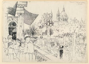 Musique dans un jardin public - Joseph Pennell