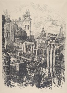 Ancienne et Nouvelle Rome, Monument Victor Emmanuel, 1911 - Joseph Pennell
