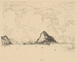 Panama : Entrée du canal depuis le Pacifique, 1912