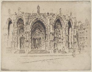 Porche de Saint-Maclou, Rouen - Joseph Pennell