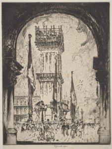 Reconstruction du Campanile, Venise, n° I - Joseph Pennell