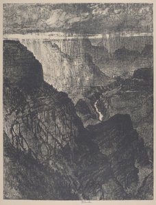 Tempête dans le Grand Canyon, 1912 - Joseph Pennell