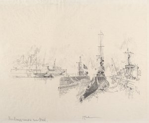 Sous-marins au port, 1917