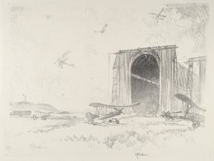 Le hangar à ballons - Joseph Pennell
