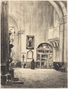 Le baptistère de Cervantès, Santa Maria la Mayor, Alcalá - Joseph Pennell