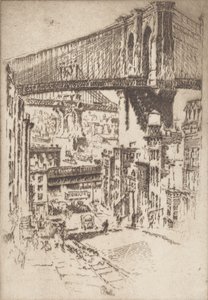 Les Ponts, de Brooklyn, 1921 - Joseph Pennell