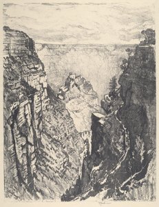 Le sentier Bright Angel, 1912 - Joseph Pennell