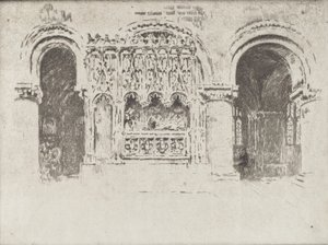 Tombe du fondateur, église Saint-Barthélemy-le-Grand - Joseph Pennell