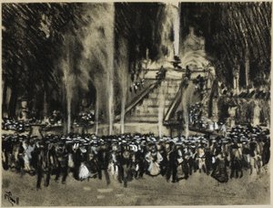 Les fontaines jouant à La Granja - Joseph Pennell