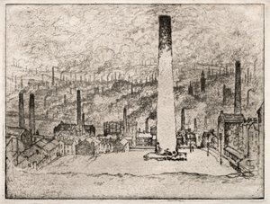 La grande cheminée, Bradford - Joseph Pennell