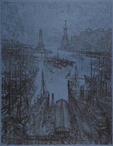 Le port, Gênes, 1913 - Joseph Pennell