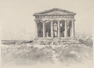 Le Temple près de la mer, Temple de la Concorde, Girgenti - Joseph Pennell