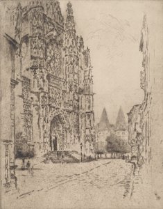 Tours du palais épiscopal, Beauvais, 1907 - Joseph Pennell