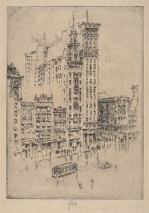 Union Square, jour de pluie - Joseph Pennell