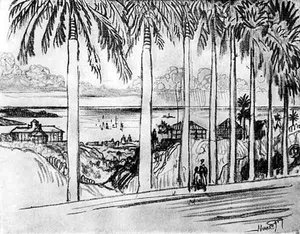 Vue depuis Ancon Hill, planche XXV de The Panama Canal par Joseph Pennell, 1912 - Joseph Pennell