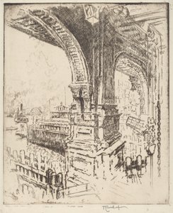 Dans le ferry, rue Cortlandt, New York - Joseph Pennell