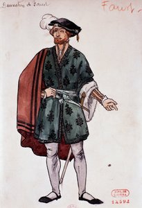 Costume pour le personnage de Faust dans La Damnation de Faust par Hector Berlioz, esquisse de Joseph Porphyre Pinchon (1871-1953)