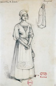 Costume pour le personnage de Marguerite dans La Damnation de Faust par Hector Berlioz, esquisse de Joseph Porphyre Pinchon (1871-1953) - Joseph Porphyre Pinchon
