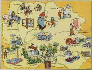 Maine-Anjou-Touraine (lithographie en couleur)