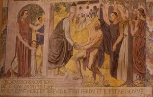 Le Fils prodigue. Fresque dans la cathédrale de Nanterre - Joseph Radan