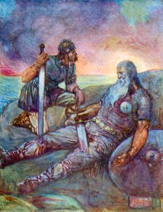 Il savait que ses jours de joie sur cette terre étaient passés (lithographie couleur)